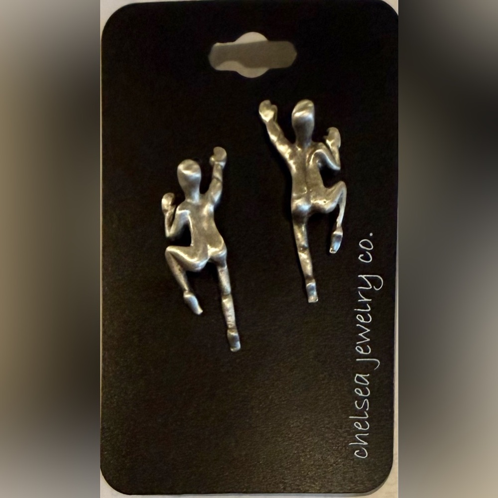 Pewter Climber Earrings